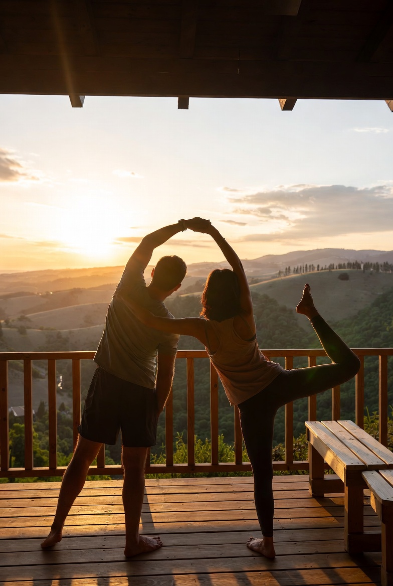 Two colleagues discussing a sensible weekly lifestyle plan